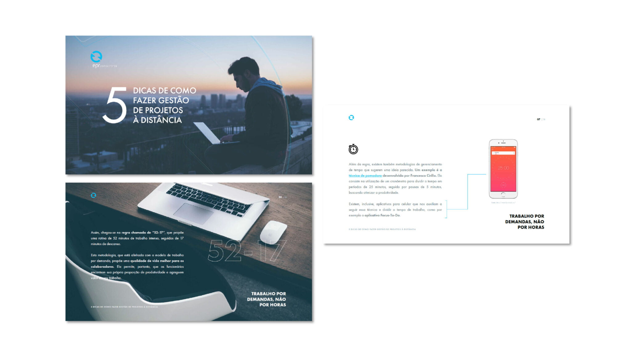 Mockup do E-book de Gestão de Projetos à Distância