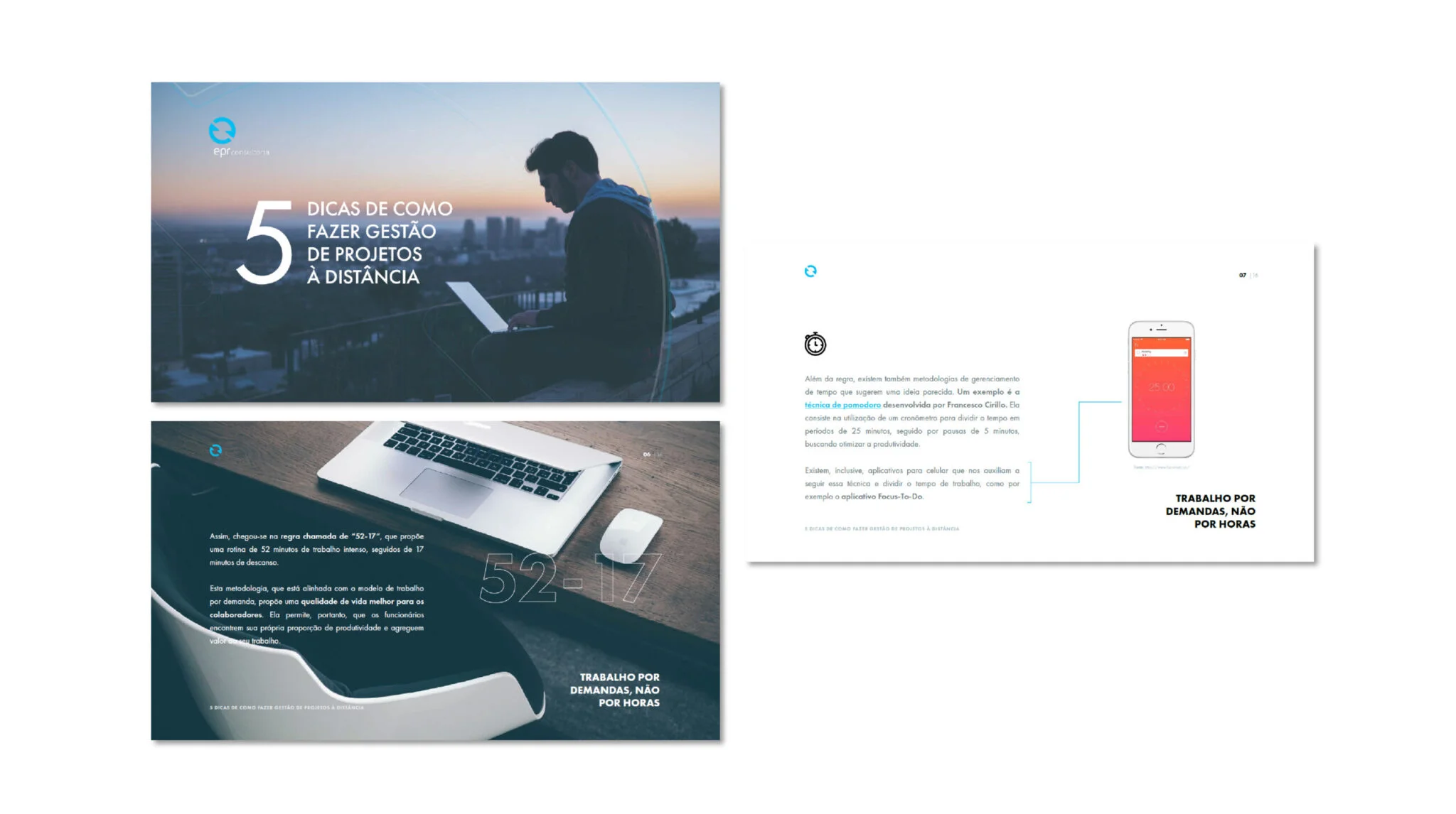 Mockup do E-book de Gestão de Projetos à Distância
