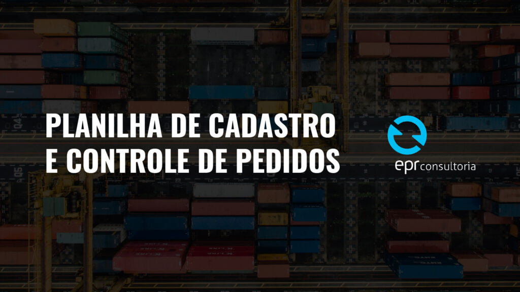 planilha cadastro e controle de pedidos